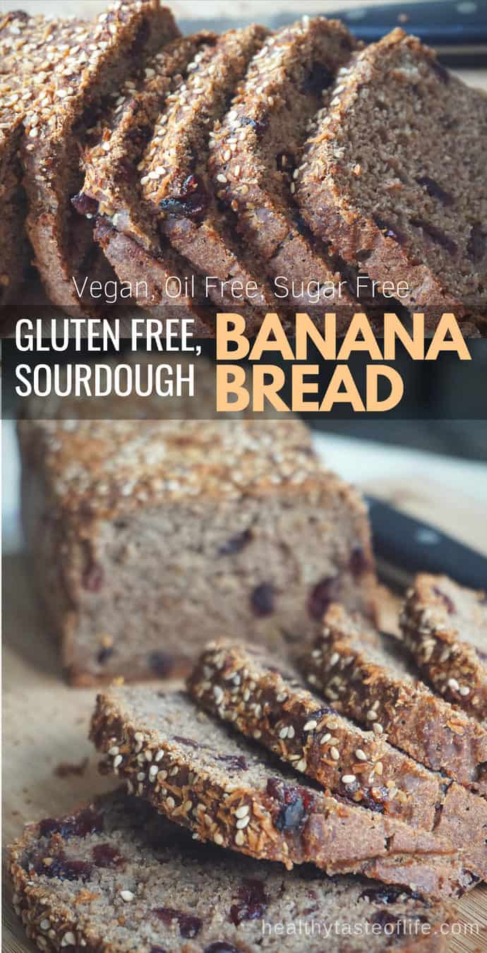 Moist Fluffy Gluten Free Sourdough Banana Bread – Vegan