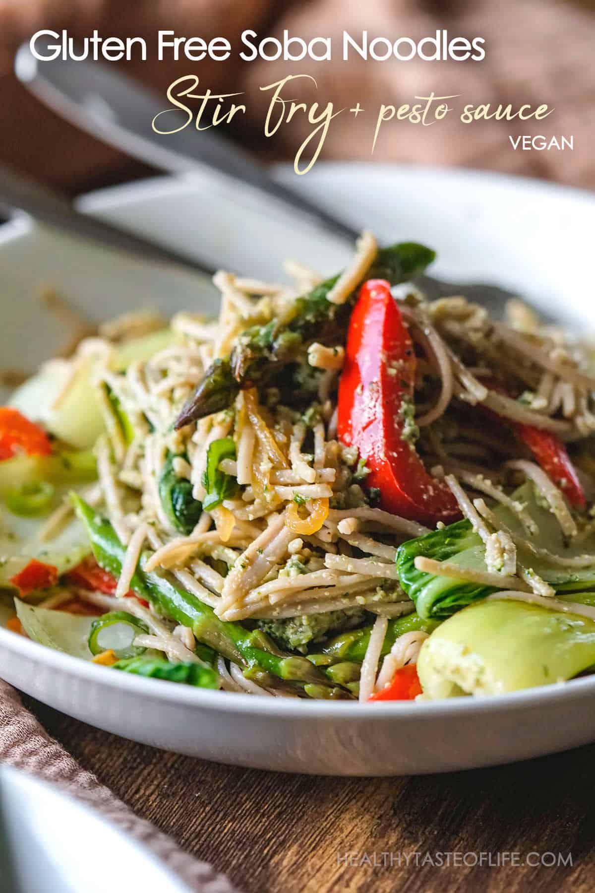 Gluten Free Stir Fried Soba Noodles With Pesto