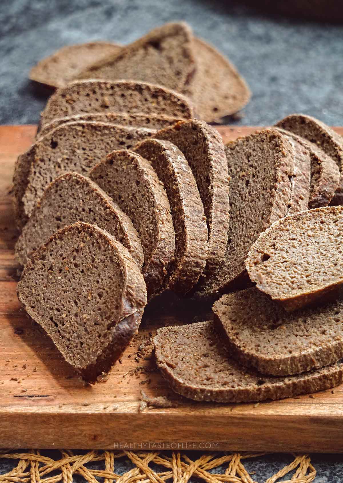 Teff & Buckwheat Sourdough Bread (GF Pumpernickel-Style)