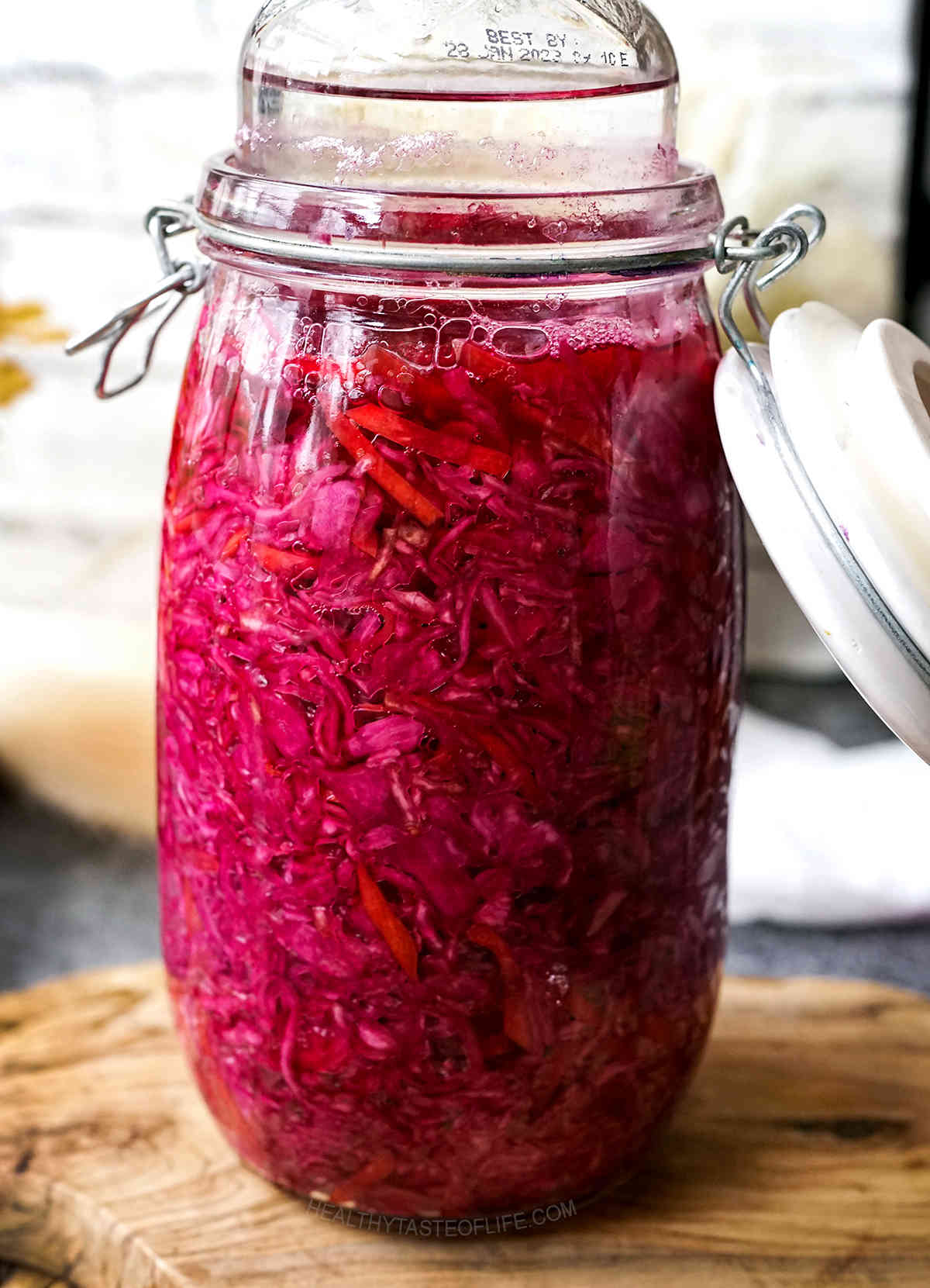 Fermented Red Cabbage (Sauerkraut)