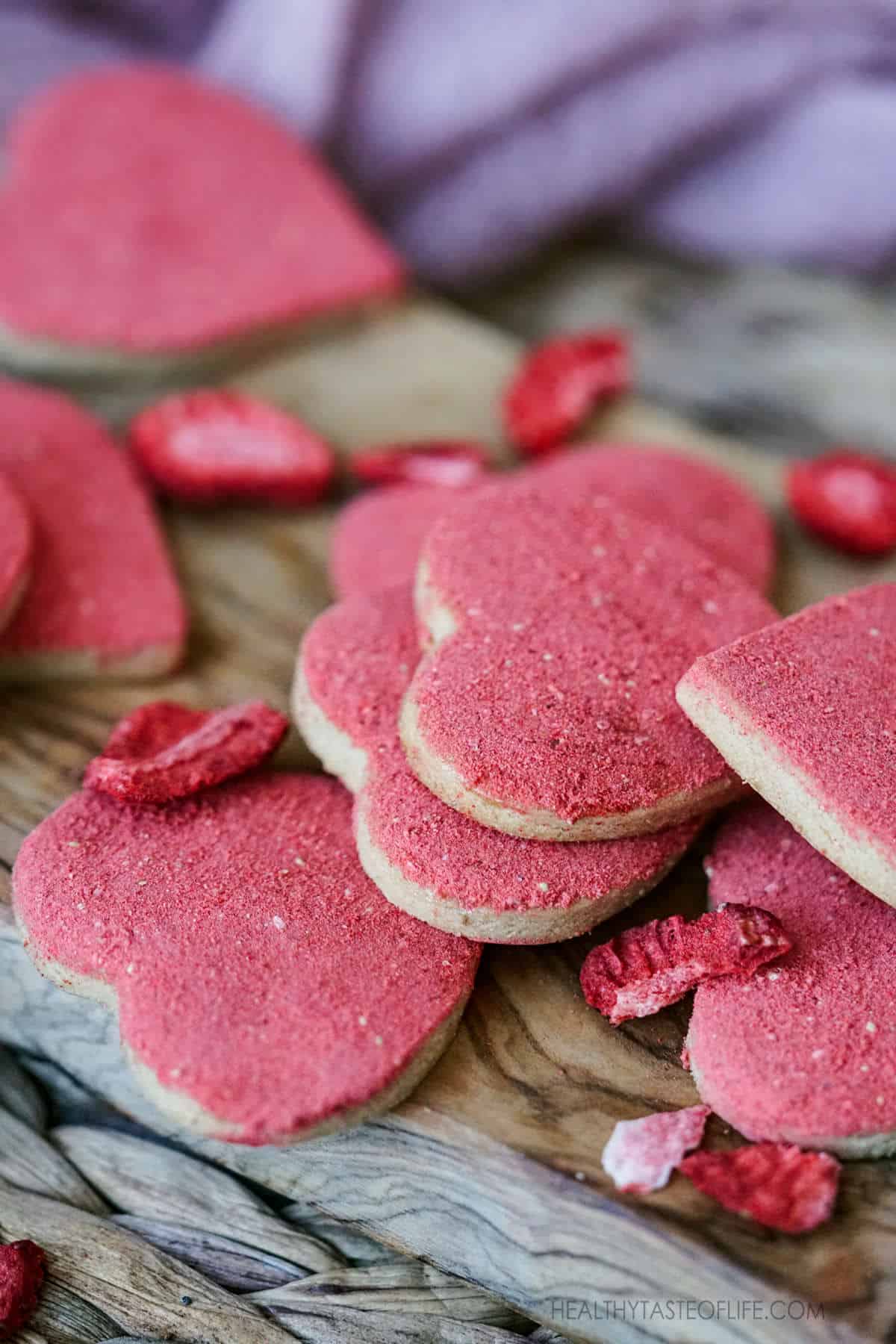 Vegan Valentine’s Cookies: Vegan GF Strawberry Hearts
