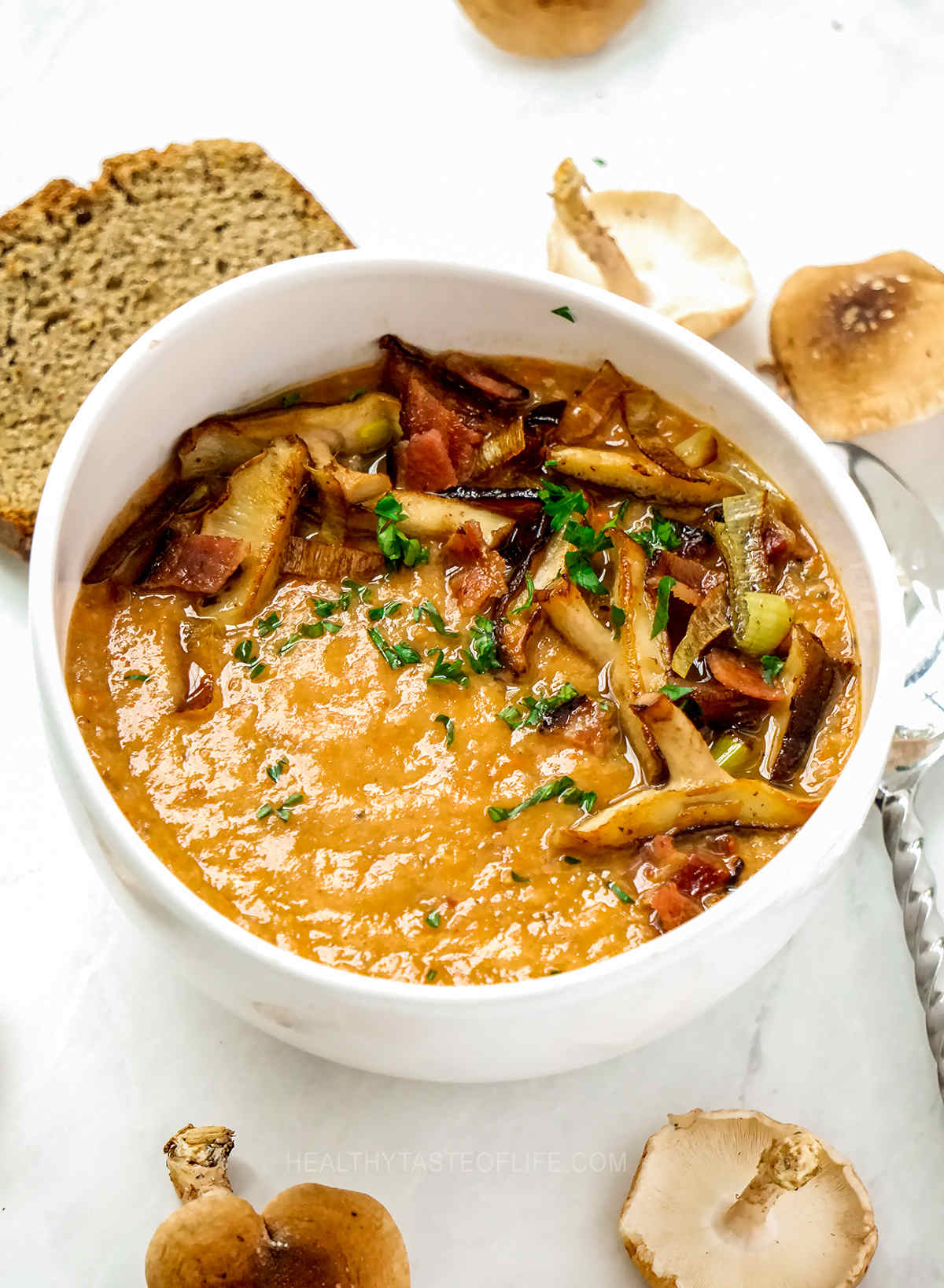 Healthy Creamy Shiitake Mushroom Soup (GF/DF)