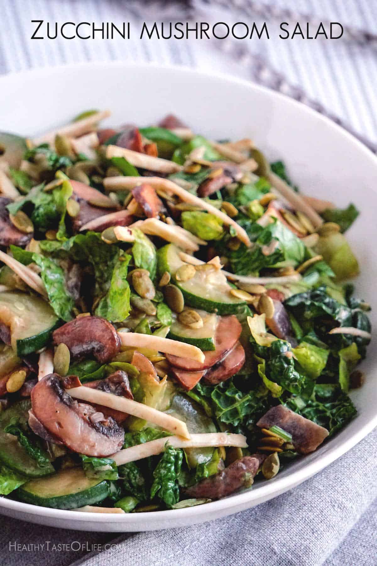 Sautéed Zucchini Mushroom Salad With Lemony Dressing