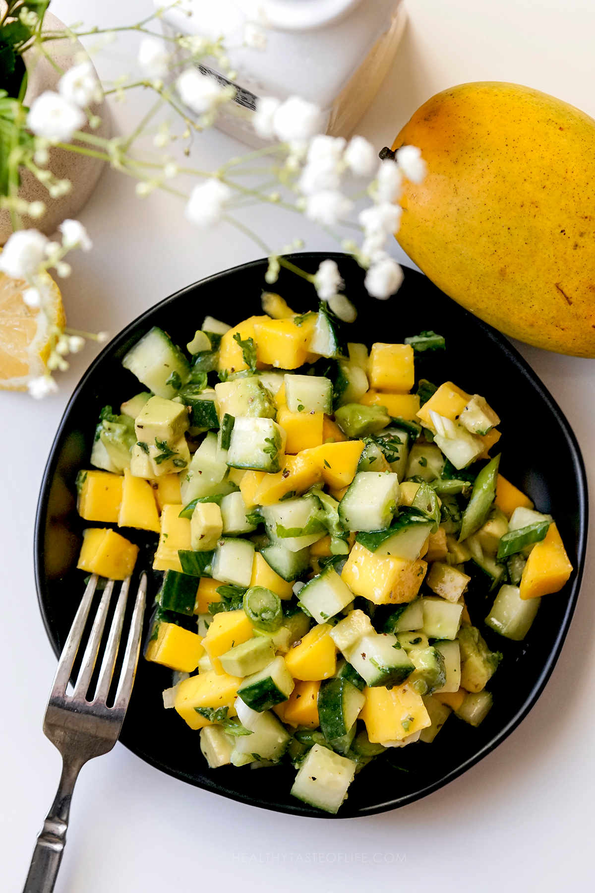 Cucumber Mango Salad With Avocado
