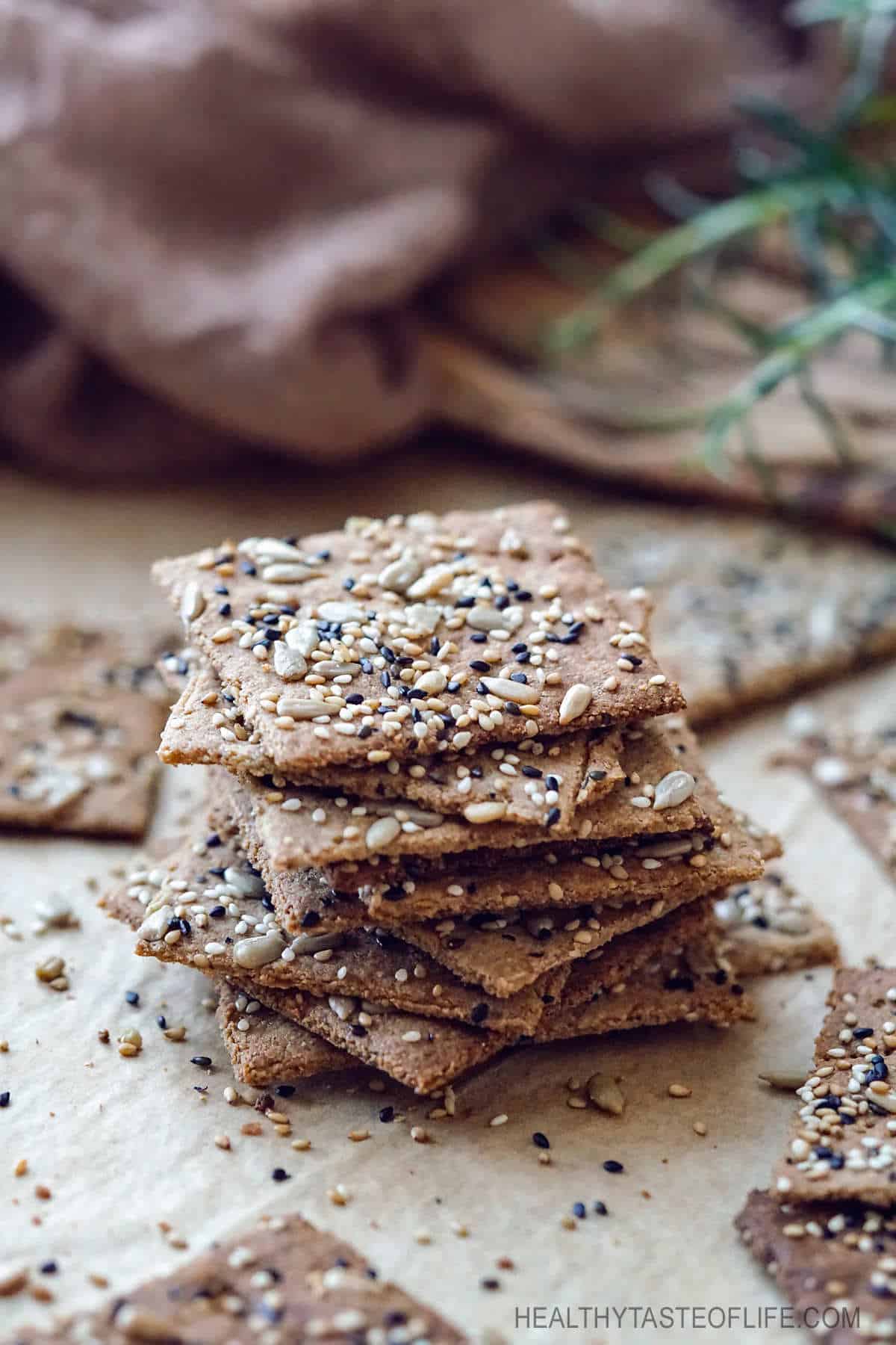 Keto Seeds Crackers (Vegan Keto Dairy Free Snack)