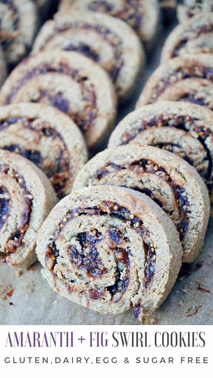 Vegan Amaranth Cookies | Fig Pinwheel (Gluten Free, Dairy Free)