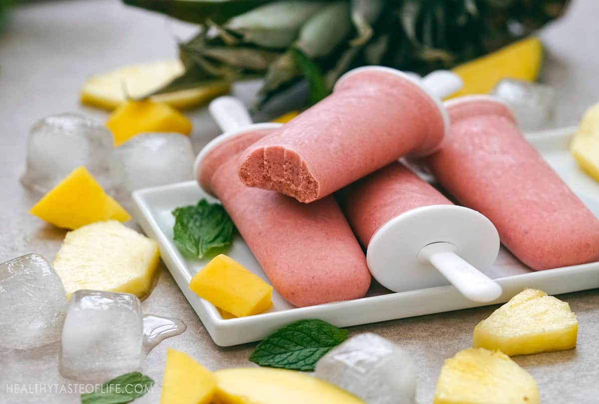 Tropical Popsicles – Sugar Free Real Fruit Ice Pops With Tropical Flavor