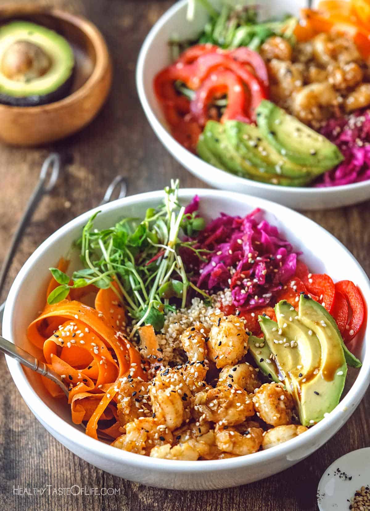 Quinoa Poke Bowl With Shrimp