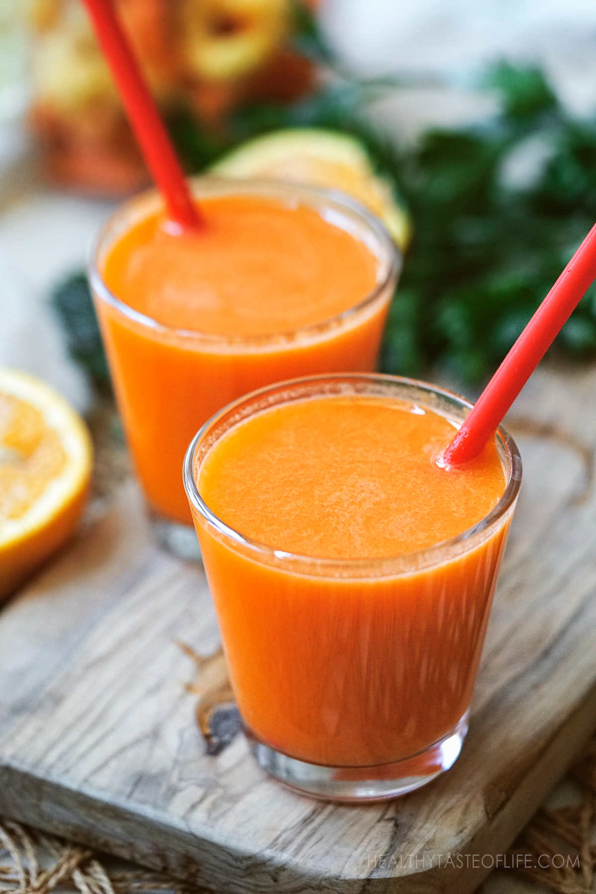 Immune Booster Juice With Carrot Orange Ginger
