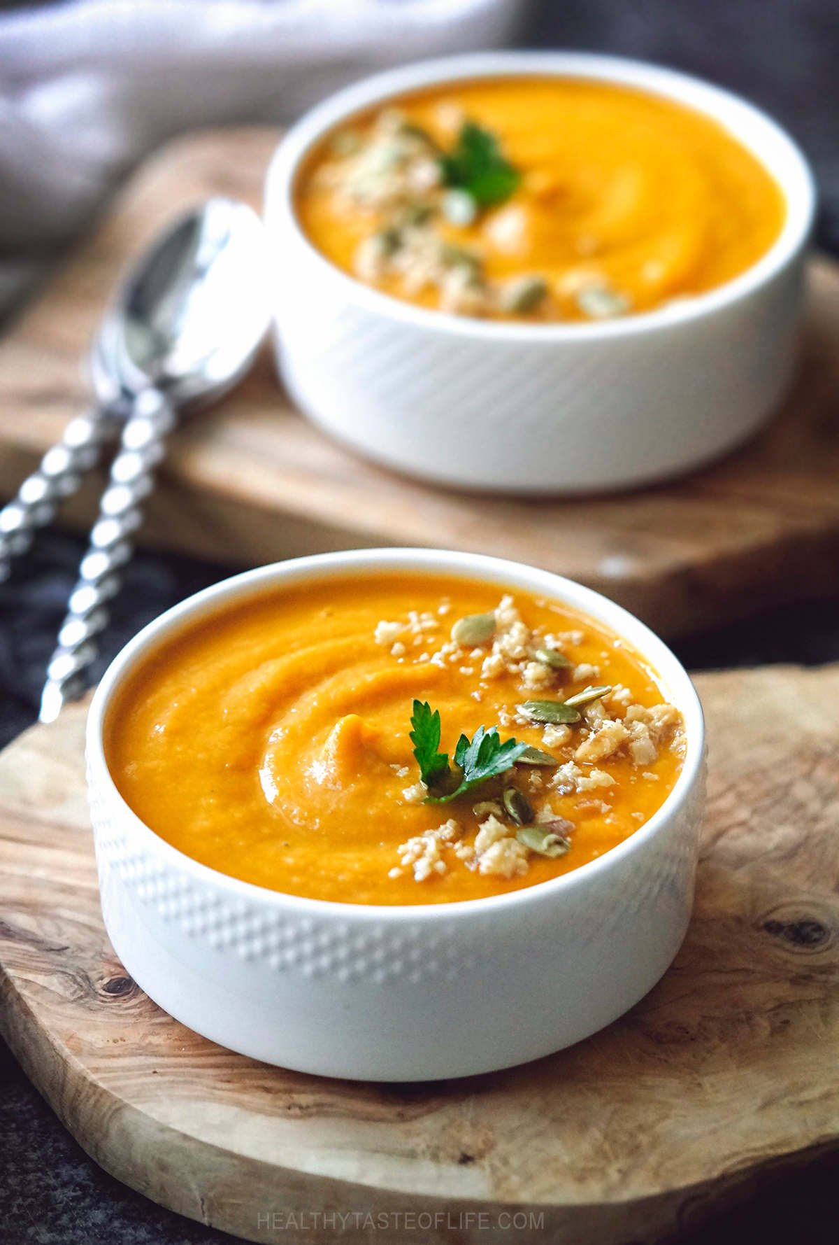 Easy Roasted Butternut Squash and Carrot Soup