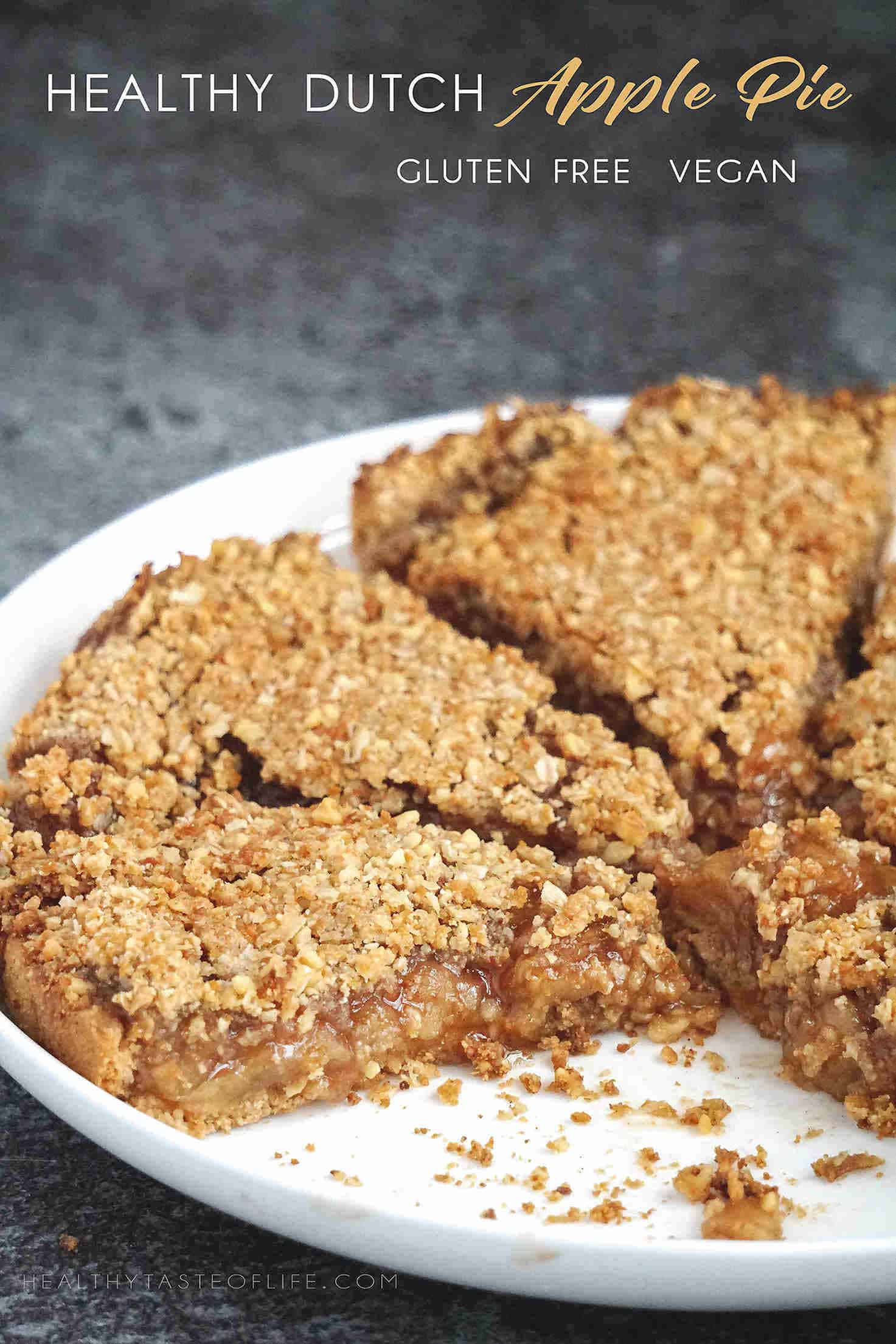 Healthy Apple Crumble Pie/Tart (Gluten Free Vegan)